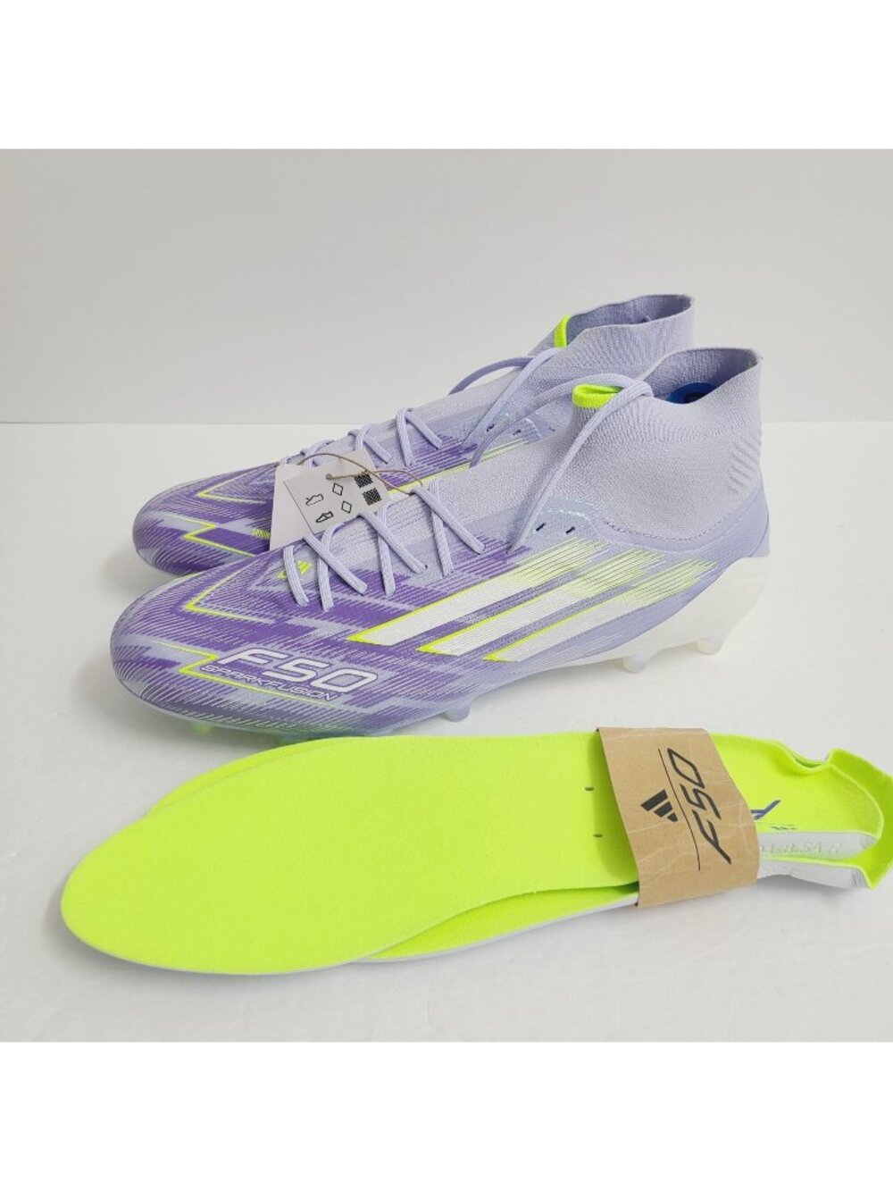 Adidas Womens F50 Sparkfusion Elite Mid FG Soccer Cleats INSOLES JH7648 Size 10